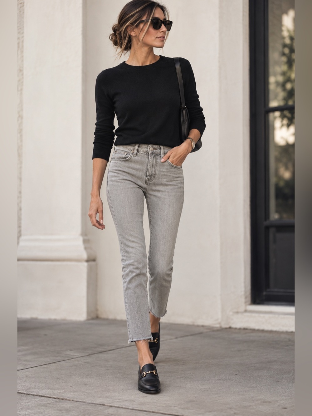 Citizens of Humanity Rocket Crop High Rise Skinny Jeans Gray Raw Hem 27